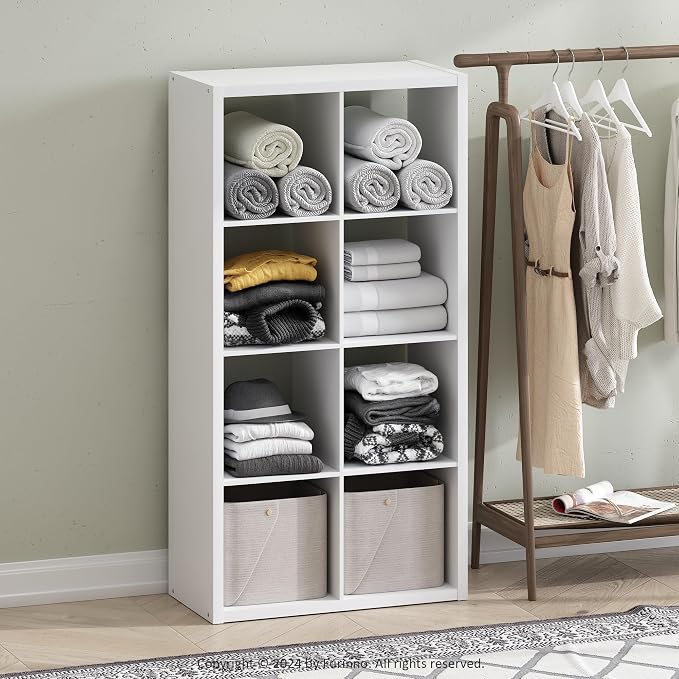 Furinno Cubic Extra Thick 8-Cube Closet Organizers and Storage, Open Shelf by Furinno-FitsYourSpaceFitsYourBudget