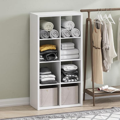 Furinno Cubic Extra Thick 8-Cube Closet Organizers and Storage, Open Shelf by Furinno-FitsYourSpaceFitsYourBudget