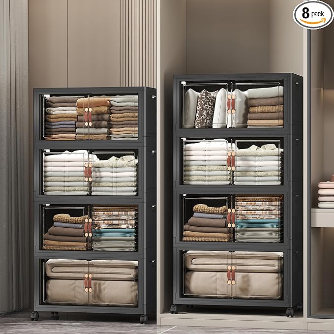 UAMFURI Stackable Storage Bins, 896QT Collapsible Drawers by UAMFURIDirect