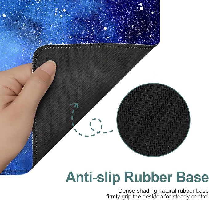 Starry Sky Gaming Mouse Pad 35.4"x15.7"Desk Mat Anti-Slip Rubber Base & Durable - Image 3
