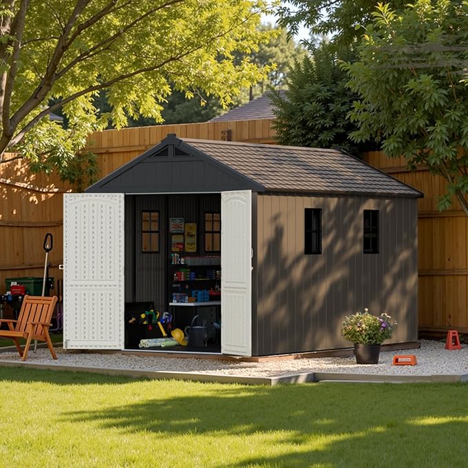 Patiowell 8 x 12 FT Plastic Outdoor Storage Shed by Patiowell