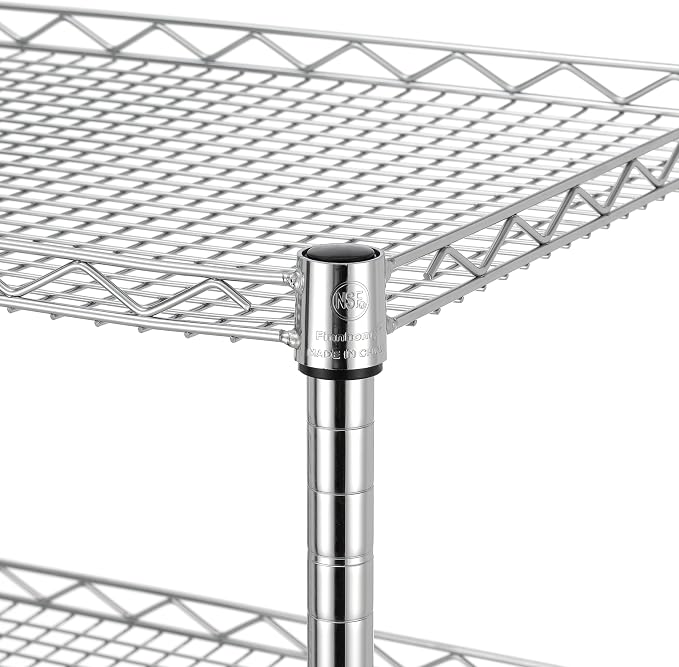 Finnhomy 3 Tier Heavy Duty Commercial Grade Utility Cart, Wire Rolling Cart - Image 8