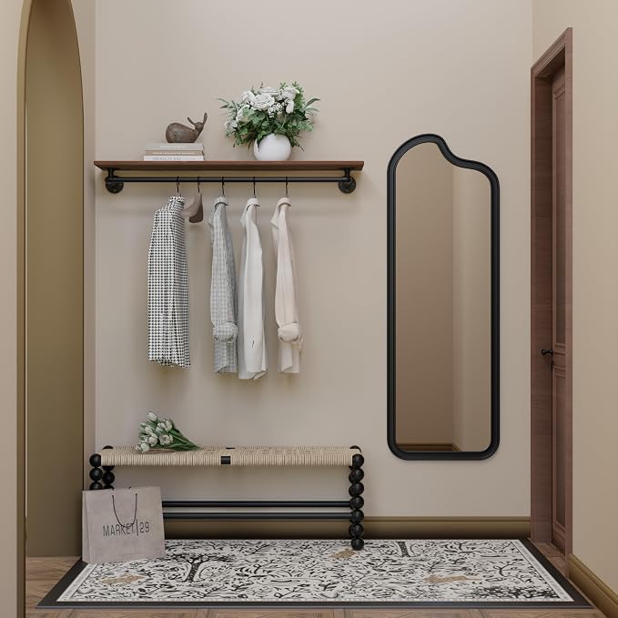Clothes Rack 48in, Wall Mounted Garment Rack - Image 6