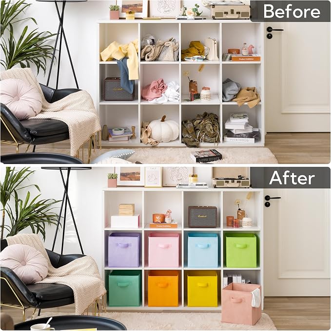 GRANNY SAYS 11 Inch Cube Storage Bins, Colorful Cube Storage Organizer - Image 7