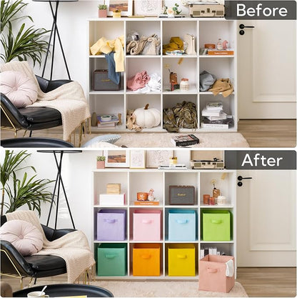 GRANNY SAYS 11 Inch Cube Storage Bins, Colorful Cube Storage Organizer - Image 7