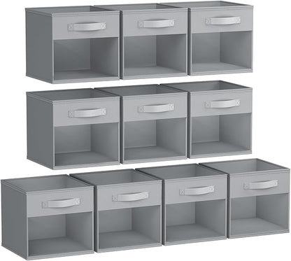 DIMJ Storage Cubes, Cube Storage Bin, 10 Pack Foldable Storage Cubes by DiMJ