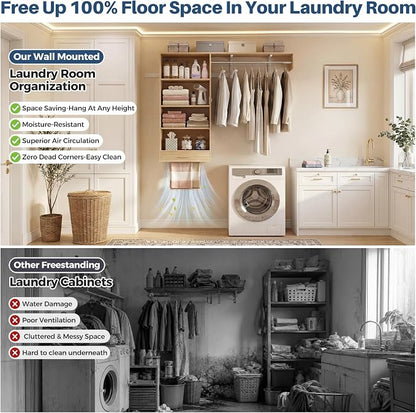 Armocity 60" Wall Mounted Laundry Room Organization - Image 2