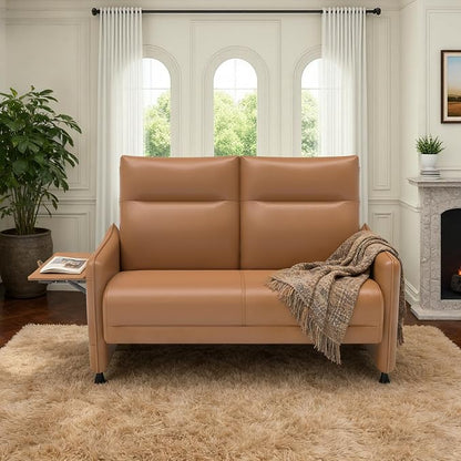 Faux Leather Loveseat, Upholstered Loveseat by Tbillionnext