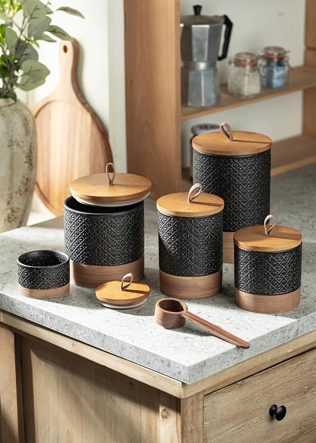 Miamolo Ceramic Jar with Lid, Airtight Coffee Container, Kitchen Food Storage - Image 7