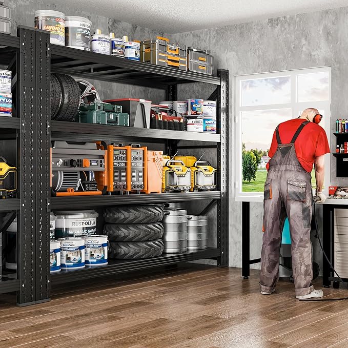 7000LBS Metal Garage Shelving Unit 79" W Storage Shelves Heavy Duty 4 Tier - Image 3