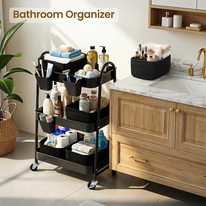 3-Tier Rolling Utility Cart - Image 5
