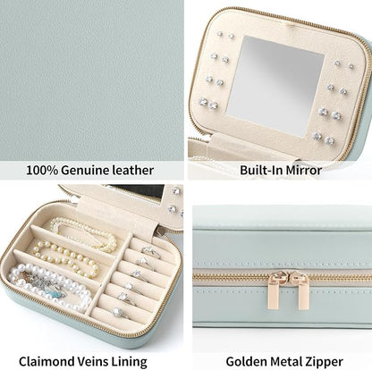 Genuine Leather Travel Jewelry Organizer Case - Image 5