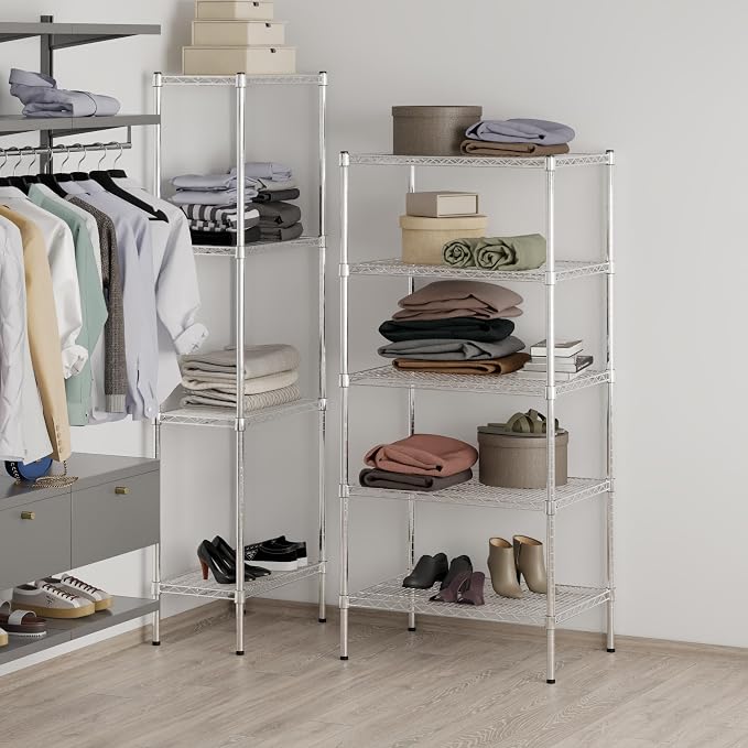 21" Deep x 30" Wide x 64" Height Wire Shelving Kit | 5-Tier | NSF Commercial - Image 7