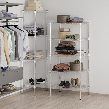 21" Deep x 30" Wide x 64" Height Wire Shelving Kit | 5-Tier | NSF Commercial - Image 7