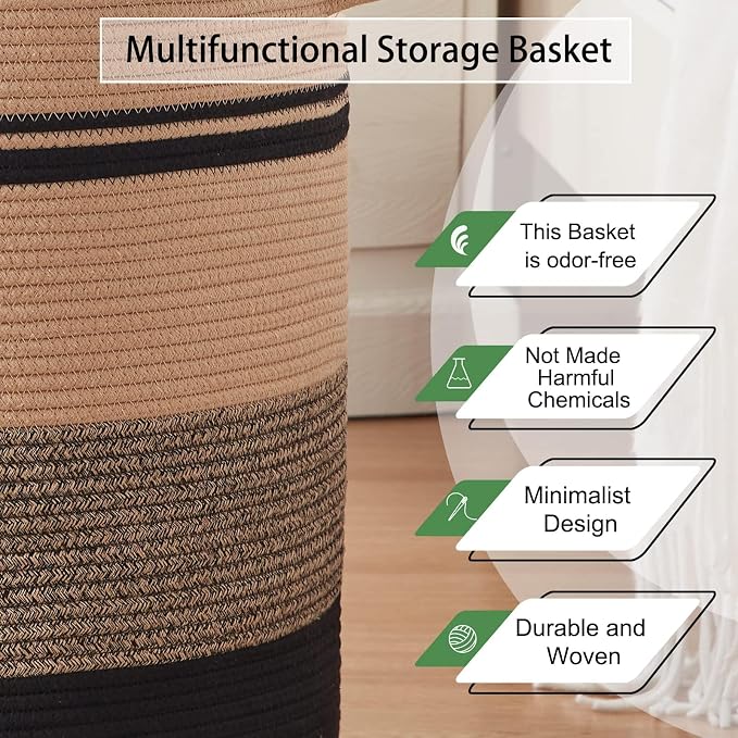 OIAHOMY 80L Laundry Baskets-Laundry Hamper, Storage Basket - Image 5
