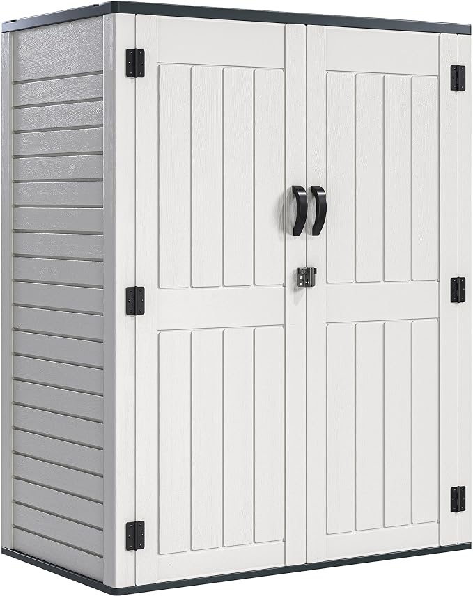 YITAHOME 59 Cuft Outdoor Tall Storage Shed, Waterproof Vertical Resin Shed by YITAHOME