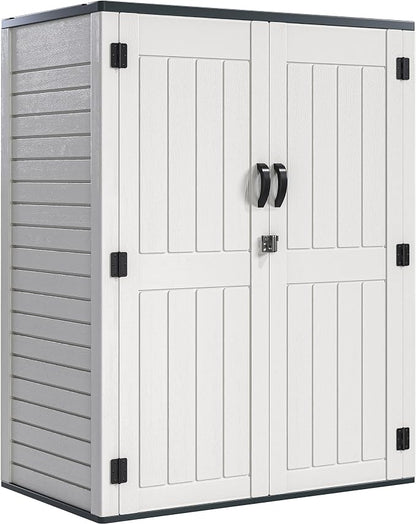 YITAHOME 59 Cuft Outdoor Tall Storage Shed, Waterproof Vertical Resin Shed by YITAHOME