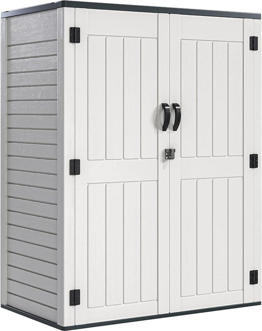 YITAHOME 59 Cuft Outdoor Tall Storage Shed, Waterproof Vertical Resin Shed by YITAHOME