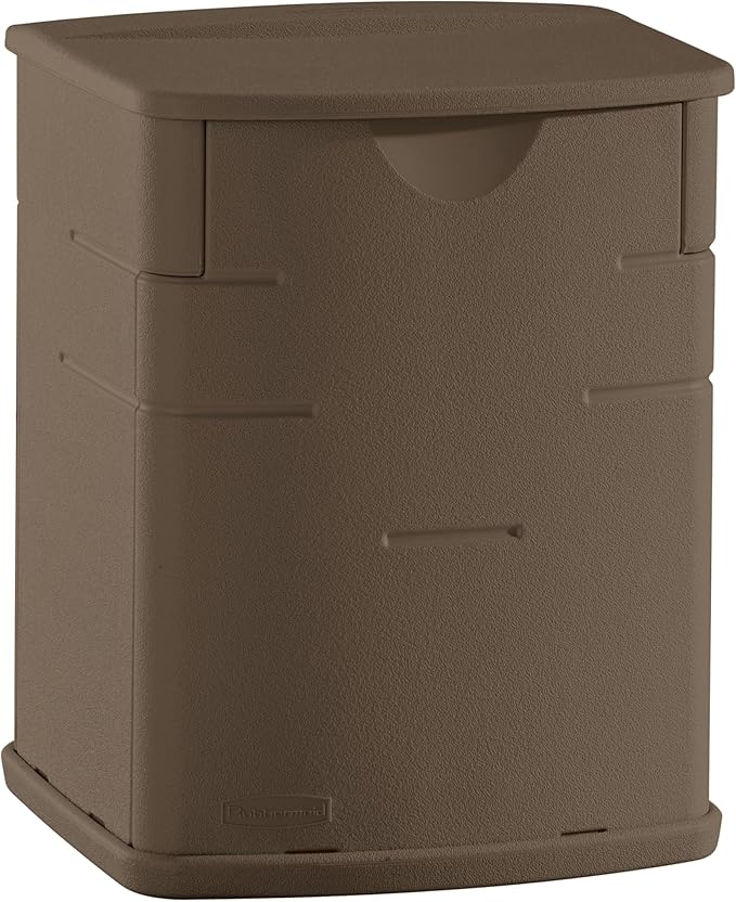 Rubbermaid Small Resin Outdoor Storage Deck Box Weather Resistant Brown Deck by Unknown