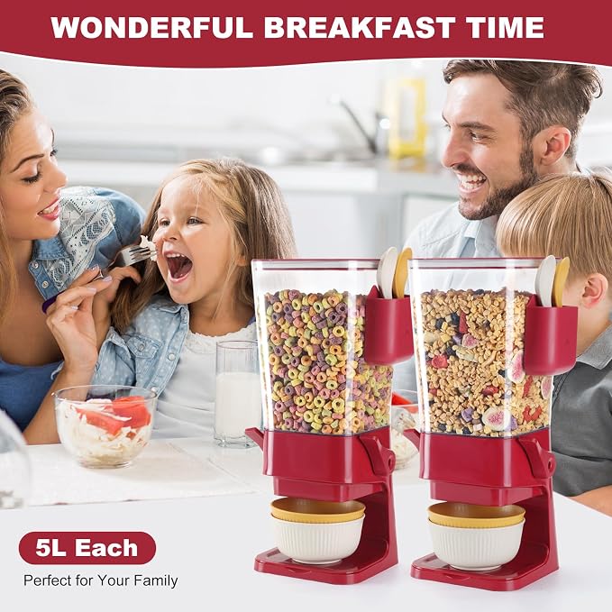 Cereal Dispenser Countertop Red 2 Pack - Image 2