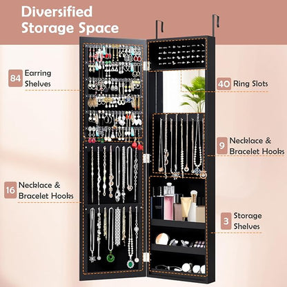HAPPYGRILL Wall Mounted Jewelry Cabinet - Image 5