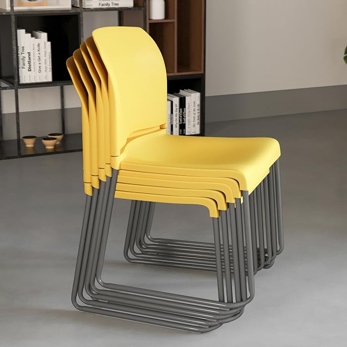 Flash Furniture HERCULES Series 5 Pack 880 lb. Capacity Yellow Full Back - Image 7