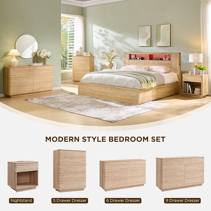 ACCOHOHO Modern 9 Drawer Dresser - Image 3