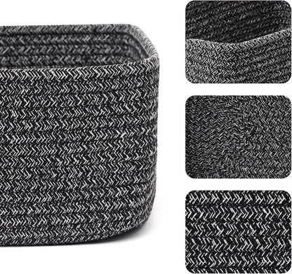 Small Storage Baskets for Organizing | Closet Organizer Bins | Shelf Toy Basket - Image 2