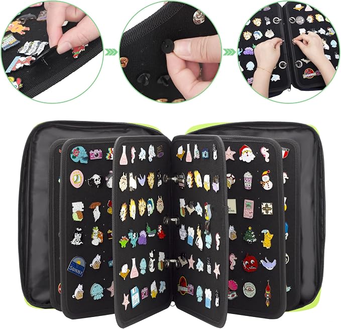 Enamel Pin Display Pages Pin Carrying Case, Pins Collection Storage Organizer - Image 5