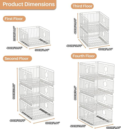 4-Pack Metal Drawer Organizer for Closet - Image 3