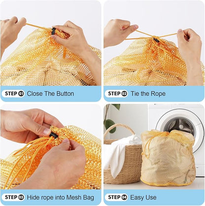 4Pcs Mesh Laundry Bags Washing Machine Mesh Wash Bags - Image 8
