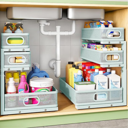 Under Sink Organizer, Slide out Storage Drawer Rack by Kitstorack