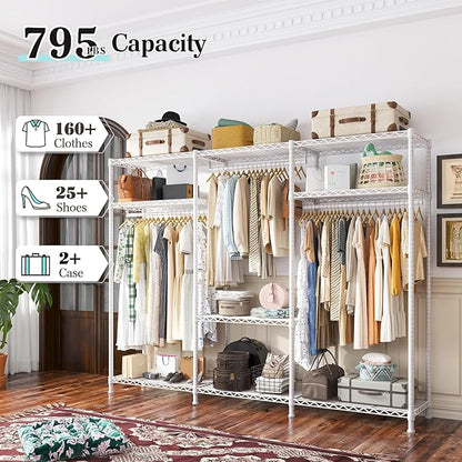 Raybee Clothes Rack Heavy Duty Load 795LBS Adjustable Clothing Racks - Image 4