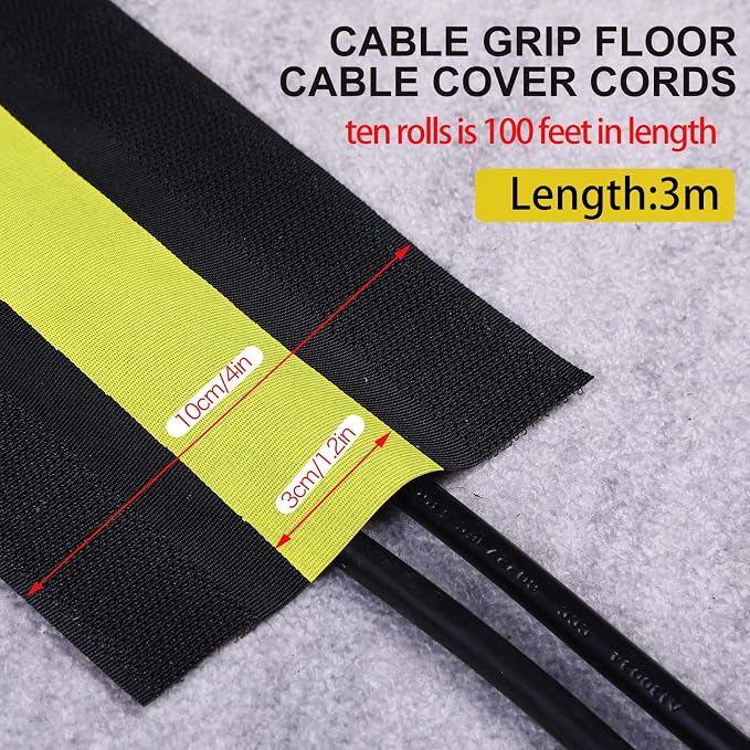 WILLBOND Carpet Cord Cover Cable Protector Floor Cover Cable Protector - Image 2
