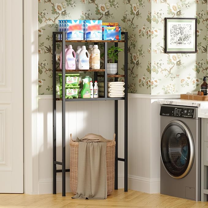 Asgolion Over-The-Toilet Storage Rack, 3-Tier Bathroom Shelves Over Toilet | - Image 8