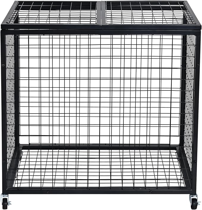 VEVOR Rolling Sports Ball Storage Cart, Lockable Basketball Cage - Image 11