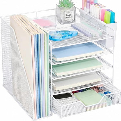 Desk Organizers and Accessories, 5-Tier Paper Letter Tray Organizer by Illuminatinglifewiththewarmthandloveoflight