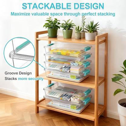 6 Qt Clear Plastic Storage Bins Containers - Image 4