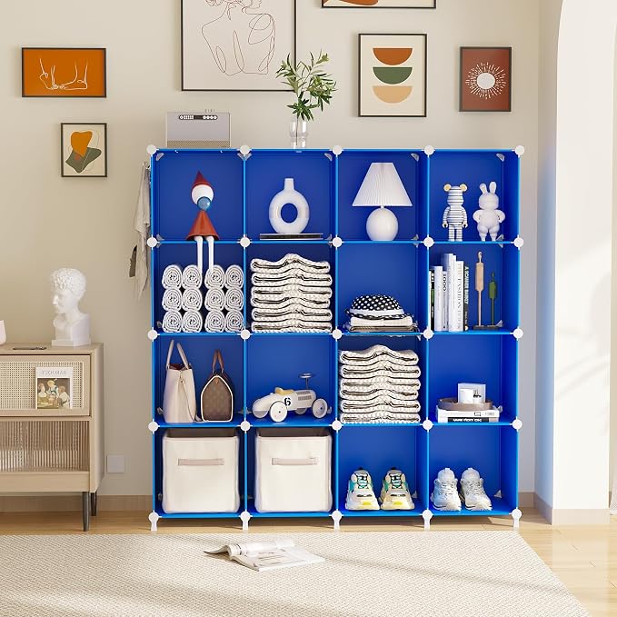 AWTATOS Cube Storage Organizer, Closet Organizers Storage Shelf, 16 Cube | DIY - Image 2