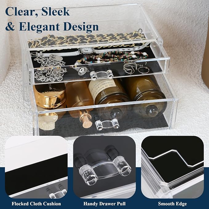 Sea Team Clear Makeup Organizer - Image 3