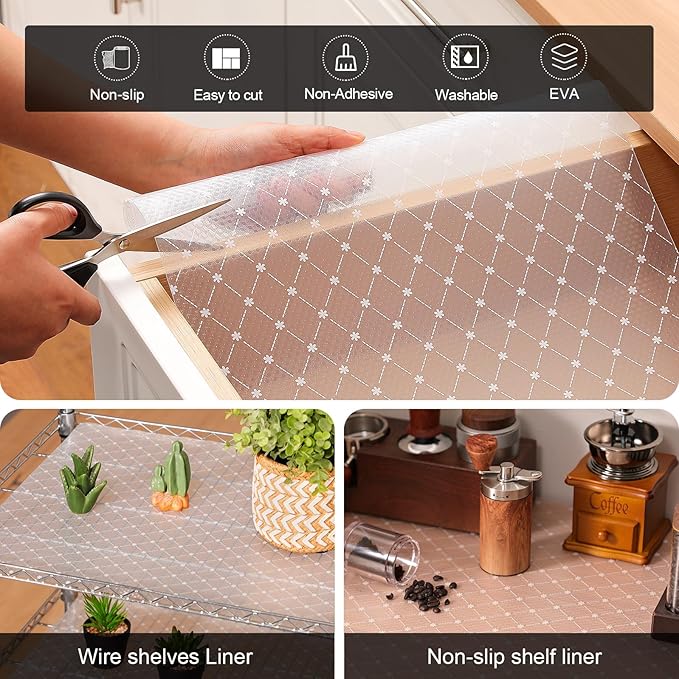 Cooyes Shelf Liner – Premium Non-Adhesive Cabinet & Drawer Liner - Image 4