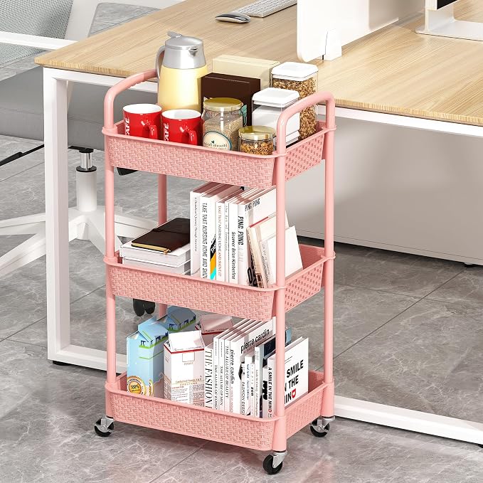 MOYIPIN 3-Tier Plastic Rolling Utility Cart - Image 4