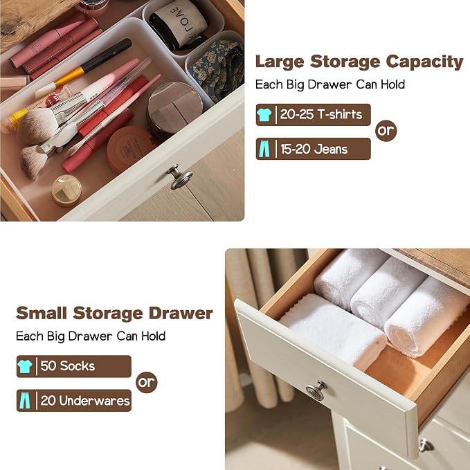 T4TREAM 6 Drawers Dresser Chests - Image 3