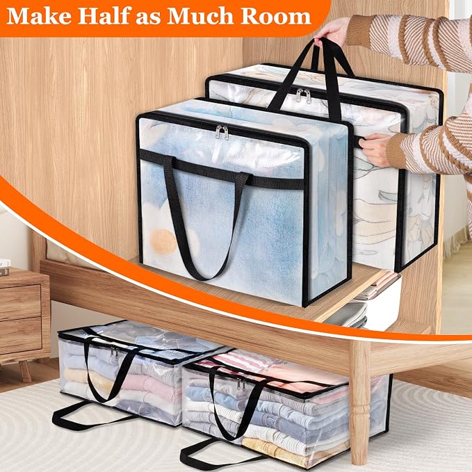 TasticTotes 8 Pack Clear Storage Bags - Image 7
