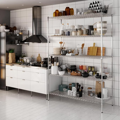 24" Deep x 60" Wide x 86" Height Wire Shelving Kit | 5-Tier | NSF Commercial - Image 8