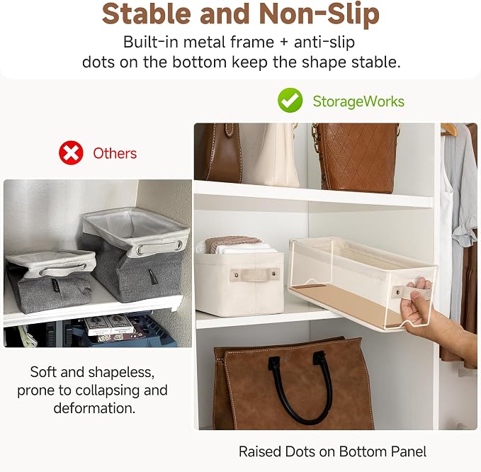 StorageWorks Narrow Storage Bins, Small Basket - Image 5