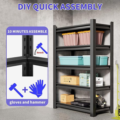 Garage Shelving Unit 24" D x 48" W x 87" H Heavy Duty Storage Shelves Easy - Image 5