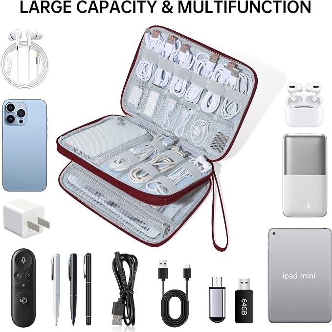 CILLA Electronics Organizer Travel, Travel Cord Organizer Case, Compact - Image 5
