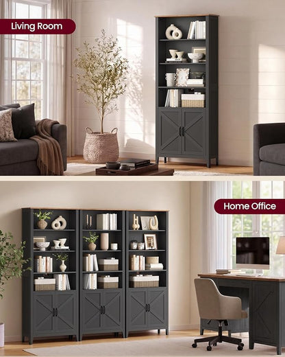 VASAGLE Liry Collection Farmhouse Bookshelf, 6-Tier Bookcase - Image 4