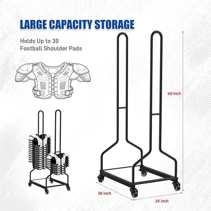 Football Shoulder Pad Rack - Image 2